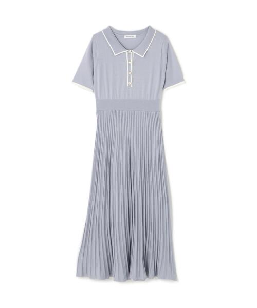 NATURAL BEAUTY BASIC(ナチュラルビューティーベーシック)の「◇バイカラーラインポロニットワンピース(ワンピース・レディース・ベージュ系その他/ブルー系その他/グレー系その他・MEDIUM/P/S)」の11枚目の写真