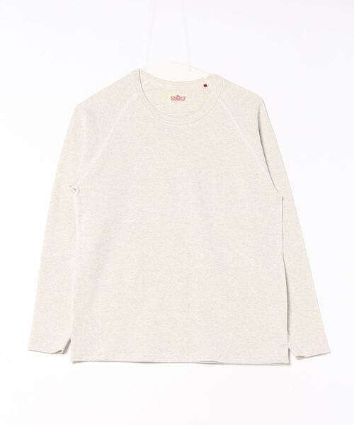 HOLLYWOOD RANCH MARKET（ハリウッドランチマーケット）の「ストレッチフライス リラックスフィット LS Tシャツ ウイメンズ（Tシャツ/カットソー・レディース・チャコール/オレンジ/ロイヤルブルー/ネイビー/パープル/ナチュラル/グレー/ダークオレンジ/ダークグリーン/ホワイト/ピンク/ブラック/イエロー×グリーン/ダークパープル・ONE SIZE）」の5枚目の写真