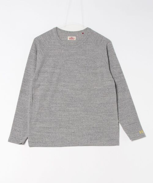 HOLLYWOOD RANCH MARKET（ハリウッドランチマーケット）の「ストレッチフライス リラックスフィット LS Tシャツ ウイメンズ（Tシャツ/カットソー・レディース・チャコール/オレンジ/ロイヤルブルー/ネイビー/パープル/ナチュラル/グレー/ダークオレンジ/ダークグリーン/ホワイト/ピンク/ブラック/イエロー×グリーン/ダークパープル・ONE SIZE）」の3枚目の写真