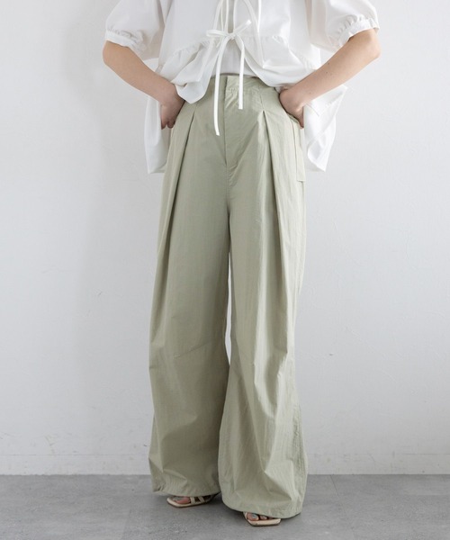 RAGEBLUE（レイジブルー）の「ディープタックスノールーズパンツ（カーゴパンツ・レディース・ブラック/ライトオリーブ・FREE）」の2枚目の写真