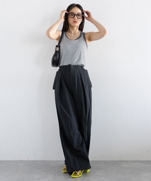 RAGEBLUE（レイジブルー）の「ディープタックスノールーズパンツ（カーゴパンツ・レディース・ブラック/ライトオリーブ・FREE）」の5枚目の写真