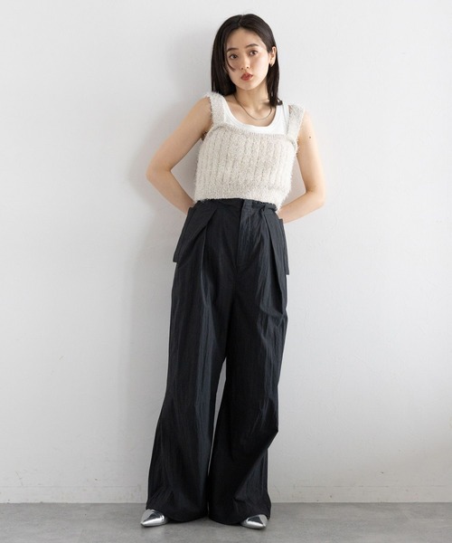 RAGEBLUE（レイジブルー）の「ディープタックスノールーズパンツ（カーゴパンツ・レディース・ブラック/ライトオリーブ・FREE）」の7枚目の写真