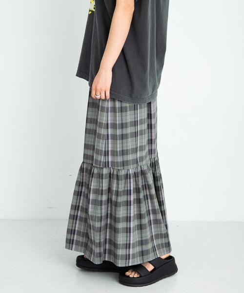 URBAN RESEARCH Sonny Label(アーバンリサーチサニーレーベル)の「リネン混マドラスチェックスカート(スカート・レディース・グレー系その他/オレンジ系その他/ブルー系その他・FREE)」の18枚目の写真