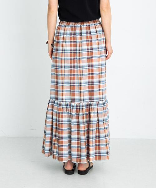 URBAN RESEARCH Sonny Label(アーバンリサーチサニーレーベル)の「リネン混マドラスチェックスカート(スカート・レディース・グレー系その他/オレンジ系その他/ブルー系その他・FREE)」の10枚目の写真