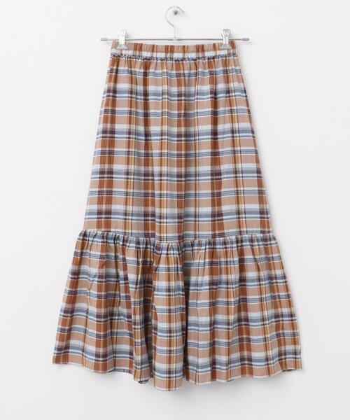 URBAN RESEARCH Sonny Label(アーバンリサーチサニーレーベル)の「リネン混マドラスチェックスカート(スカート・レディース・グレー系その他/オレンジ系その他/ブルー系その他・FREE)」の13枚目の写真