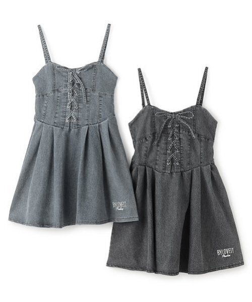 by LOVEiT（バイラビット）の「【ニコ☆プチ・Cuugal掲載】レースアップワンピース（ワンピース・キッズ・ブルー/ブラック・160cm/130cm/140cm/120cm/150cm）」の12枚目の写真