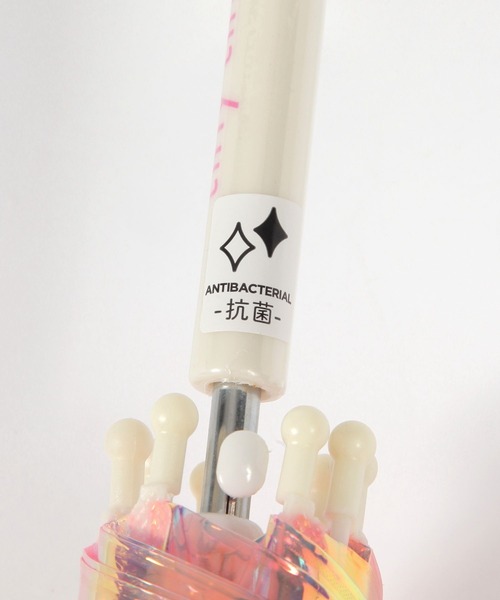 tiny tiny（ティニーティニー）の「ピンクオーロラビニール傘[tiny tiny(ティニーティニー)]（長傘・レディース・ピンク・0）」の6枚目の写真