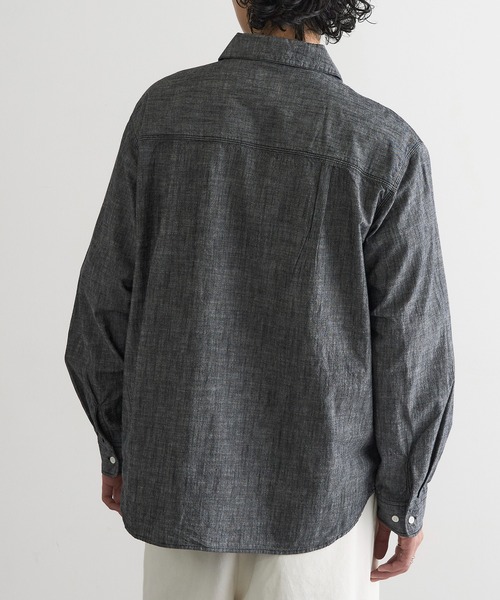 MAGASIN DE MODE Brew(マガジンデモードブリュー)の「【MAGASIN DE MODE Brew】シャンブレーオーバーシャツ MNY(シャツ/ブラウス・メンズ・アイボリー/ブルー/ブラック・2L/M/L)」の19枚目の写真