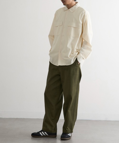 MAGASIN DE MODE Brew(マガジンデモードブリュー)の「【MAGASIN DE MODE Brew】シャンブレーオーバーシャツ MNY(シャツ/ブラウス・メンズ・アイボリー/ブルー/ブラック・2L/M/L)」の13枚目の写真