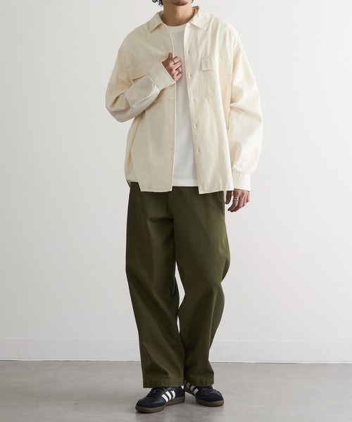 MAGASIN DE MODE Brew(マガジンデモードブリュー)の「【MAGASIN DE MODE Brew】シャンブレーオーバーシャツ MNY(シャツ/ブラウス・メンズ・アイボリー/ブルー/ブラック・2L/M/L)」の12枚目の写真