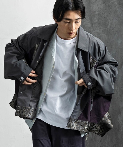 2WAYパッチワークジャケット（ブルゾン）｜+CLOSET（プラス