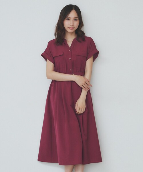 【mu:様】スキッパーシャツワンピース mu:様】スキッパーシャツワンピース