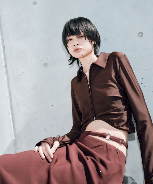 THINGS THAT MATTER(シングス ザット マター)の「SWIM CROPPED RASH GUARD / スイムクロップドラッシュガード(水着・レディース・グレー/ブラック/ブラウン・FREE)」の11枚目の写真