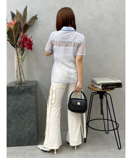 EVRIS（エヴリス）の「カーゴポケットフレアカラーパンツ（カーゴパンツ・レディース・ホワイト/ブルー/ブラック・MEDIUM/SMALL）」の21枚目の写真