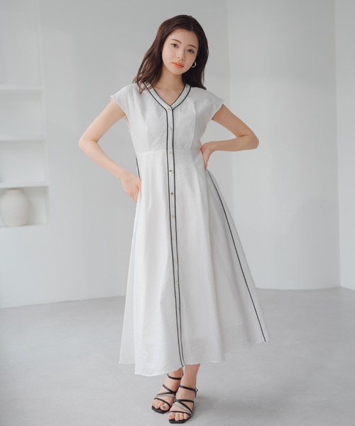 新品✩.*˚ メッシュ バイカラー ワンピース 楽天市場】ワンピース ロング 長袖 レディース 14番手リネン