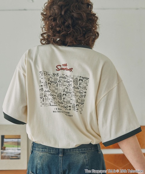 The Simpsons(ザ・シンプソンズ)の「The Simpsons / ザ・シンプソンズ / 別注 アソート グラフィックプリント 半袖Tシャツ(Tシャツ/カットソー・レディース・ネイビー系/ブラック系1/ブラック系・FREE)」の12枚目の写真