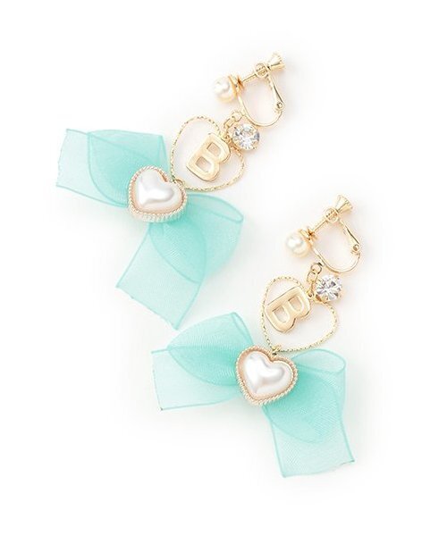 by LOVEiT（バイラビット）の「ハートリボンイヤリング（イヤリング・キッズ・グレー/エメラルド/ブラック・F）」の3枚目の写真