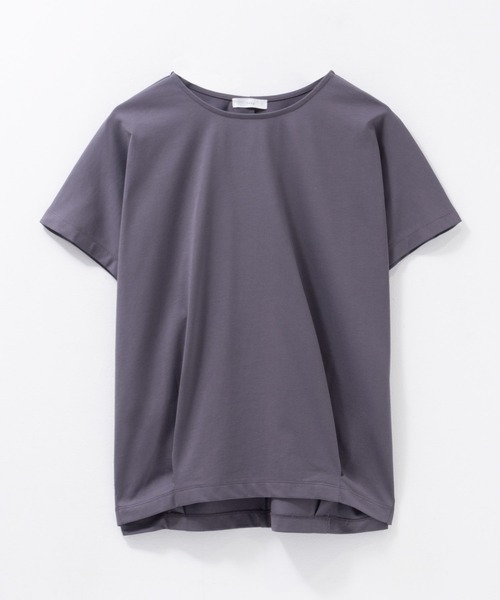 NAVY(ネイビー)の「NAVY SARARI 裾切替プルオーバー(Tシャツ/カットソー・レディース・チャコールグレー/グレイッシュベージュ/サックスブルー・L/M)」の18枚目の写真