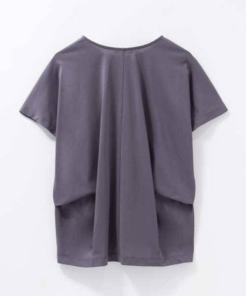 NAVY(ネイビー)の「NAVY SARARI 裾切替プルオーバー(Tシャツ/カットソー・レディース・チャコールグレー/グレイッシュベージュ/サックスブルー・L/M)」の19枚目の写真