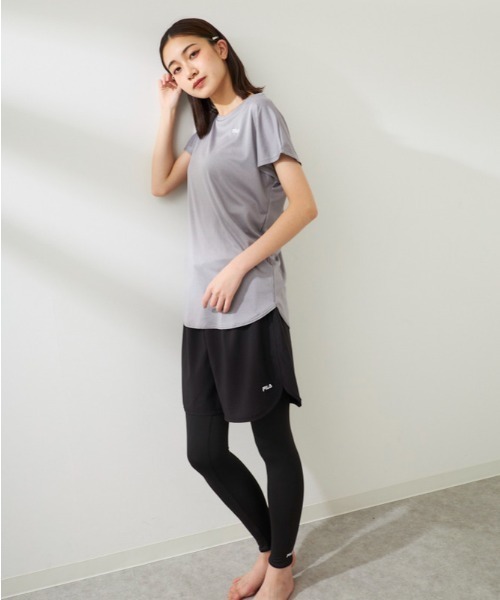 FILA（フィラ）の「マルチウェイ セットアップ 3点セット (ラッシュガード / フィットネスフェア)（ラッシュガード・レディース・ホワイト/ブラック/グレー・SMALL/MEDIUM/LARGE/X-LARGE/XX-LARGE/XXX-LARGE/XXXX-LARGE/XXXXX-LARGE）」の14枚目の写真