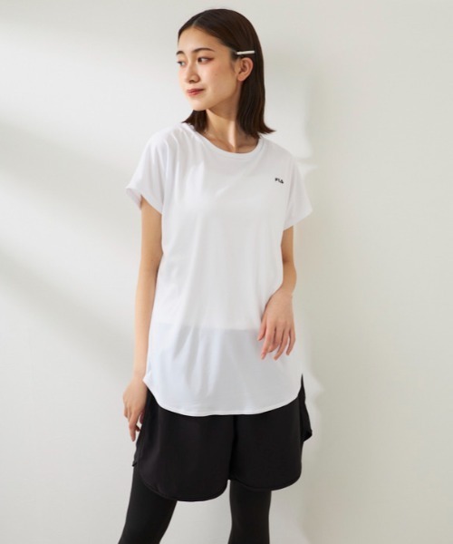新品☆L♪フィラFILA♪水陸両用4点セット♪フィットネスにも♪☆f581 FILA FILA/フィラ レディース ラッシュ+タンキニ4点セット 上下