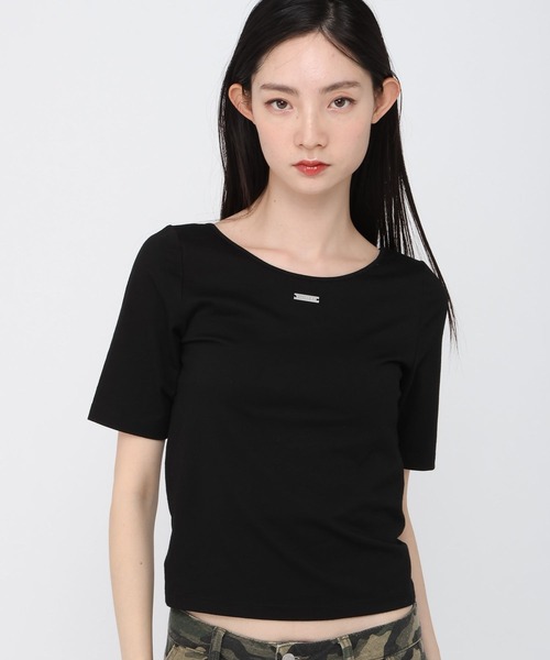 3.3 Field Trip (3.3フィールドトリップ)の「3.3 Field Trip/2WAYネックポイントCS(Tシャツ/カットソー・レディース・レッド/ブラック/オフホワイト・FREE)」の3枚目の写真