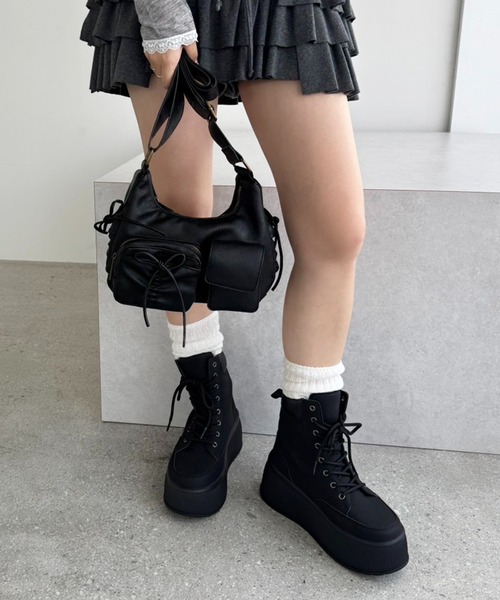 ドロストポケット付きショルダーバッグ/お気に入り登録2.4万/WEB限定