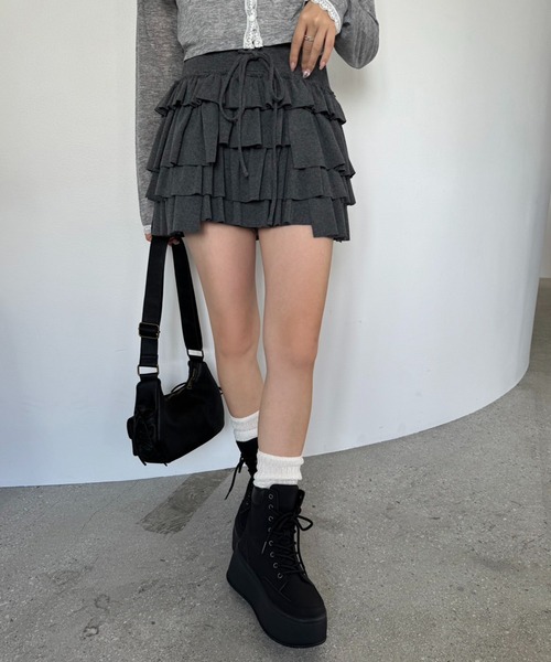 one after another NICE CLAUP（ワンアフターアナザーナイスクラップ）の「ドロストポケット付きショルダーバッグ/お気に入り登録2.4万/WEB限定商品（ショルダーバッグ・レディース・ベージュ/チャコールグレー/ダークブラウン/ピンク/ブラック・FREE）」の6枚目の写真