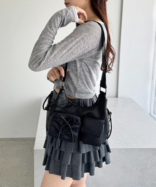 ドロストポケット付きショルダーバッグ/お気に入り登録2.4万/WEB限定