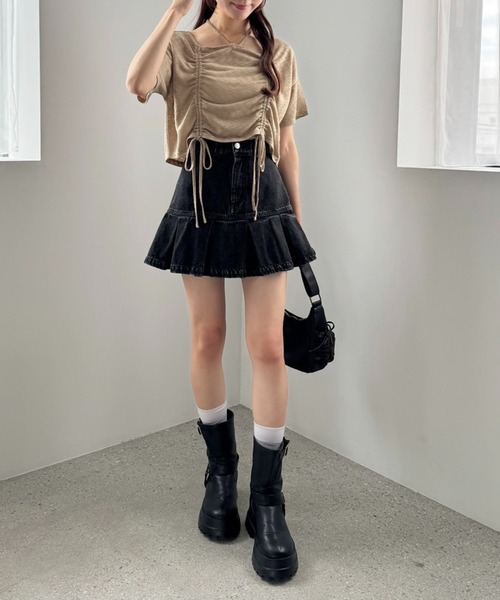 one after another NICE CLAUP（ワンアフターアナザーナイスクラップ）の「ドロストポケット付きショルダーバッグ/お気に入り登録2.4万/WEB限定商品（ショルダーバッグ・レディース・ベージュ/チャコールグレー/ダークブラウン/ピンク/ブラック・FREE）」の10枚目の写真