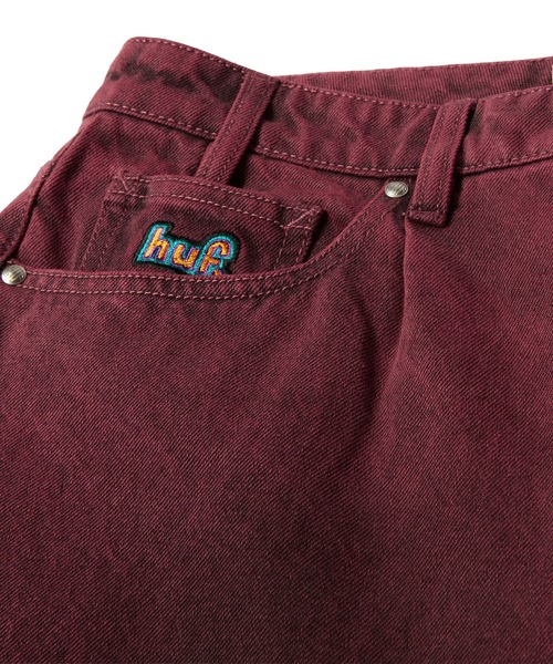HUF(ハフ)の「CROMER WASHED PANT(デニムパンツ・メンズ・レッド系その他/イエロー系その他・28/30/32/34/36)」の11枚目の写真