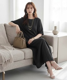 マキシ丈ワンピース ワンピース 夏 ロングワンピース ロング スリット レディース 春 涼しい 無地 ワンピース ロンT ゆったり 大きい リネン風 半袖ブラック 黒 グリーン 緑 深緑 グレー 灰色 ネイビー 紺 20代 30代 40代 50代