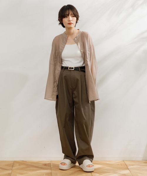 パンツ upper hights 2TUCK WIDE CHINO PT WOMEN】upper hights 2TUCK WIDE CHINO PT（チノパンツ