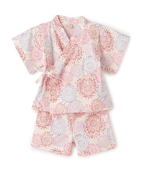 petit main（プティマイン）の「girlsアソート甚平（浴衣・キッズ・カラフル/レッド/スモークピンク・100cm/110cm/120cm/80ｃｍ/130cm/90cm）」の18枚目の写真
