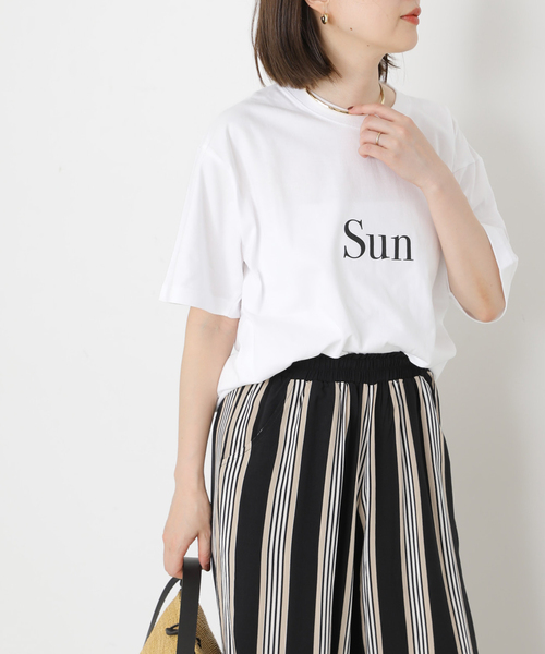 journal standard L'essage(ジャーナルスタンダードレサージュ)の「POET MEETS DUBWISE SUN Tシャツ(Tシャツ/カットソー・レディース・ホワイト/ベージュ/ブラック系その他・FREE)」の15枚目の写真