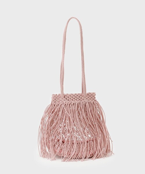 GALLEST（ギャレスト）の「【The Bagmati】フリンジバッグ（ハンドバッグ・レディース・ピンク系/オフホワイト/ブラック・00）」の3枚目の写真