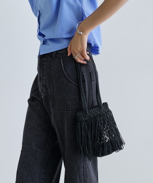 GALLEST（ギャレスト）の「【The Bagmati】フリンジバッグ（ハンドバッグ・レディース・ピンク系/オフホワイト/ブラック・00）」の4枚目の写真