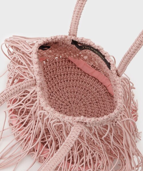 GALLEST（ギャレスト）の「【The Bagmati】フリンジバッグ（ハンドバッグ・レディース・ピンク系/オフホワイト/ブラック・00）」の12枚目の写真