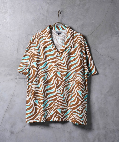 jiggys shop(ジギーズショップ)の「ウェーブライン 半袖 オープンカラーシャツ(シャツ/ブラウス・メンズ・ブラウン/パープル・X-LARGE/LARGE/MEDIUM)」の16枚目の写真
