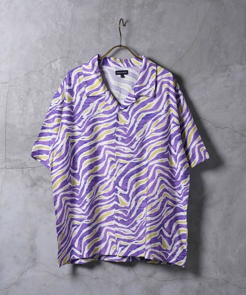 jiggys shop(ジギーズショップ)の「ウェーブライン 半袖 オープンカラーシャツ(シャツ/ブラウス・メンズ・ブラウン/パープル・X-LARGE/LARGE/MEDIUM)」の14枚目の写真