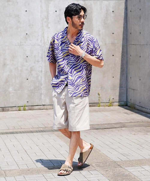 jiggys shop(ジギーズショップ)の「ウェーブライン 半袖 オープンカラーシャツ(シャツ/ブラウス・メンズ・ブラウン/パープル・X-LARGE/LARGE/MEDIUM)」の13枚目の写真