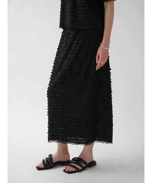 スカート Sheer Pleated Tiered Skirt Sheer Pleated Tiered Skirt
