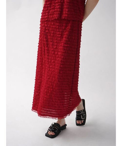 セール】TIERED FRILL SHEER SKIRT（スカート）｜:ETHROF