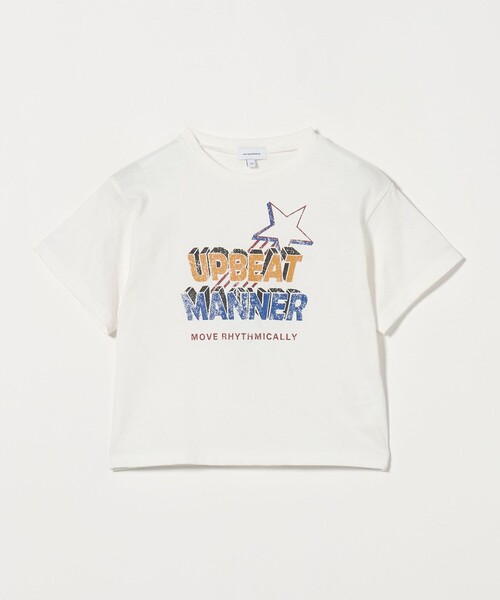 green label relaxing(グリーンレーベルリラクシング)の「ロック Tシャツ / キッズ 100cm-130cm(Tシャツ/カットソー・キッズ・ネイビー/ダークグレー/オフホワイト・100cm/130cm/110cm/120cm)」の1枚目の写真