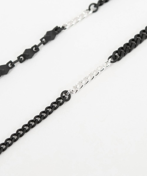 LAD MUSICIAN（ラッドミュージシャン）の「COMBI NECKLACE（ネックレス・メンズ・シルバー×ブラック/ブラック×シルバー・FREE）」の10枚目の写真