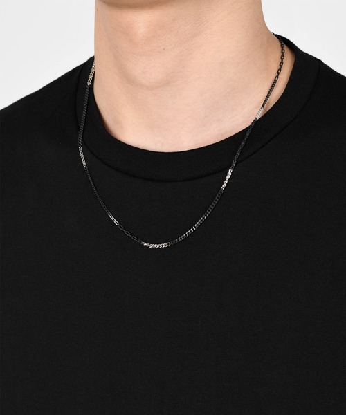LAD MUSICIAN（ラッドミュージシャン）の「COMBI NECKLACE（ネックレス・メンズ・シルバー×ブラック/ブラック×シルバー・FREE）」の7枚目の写真