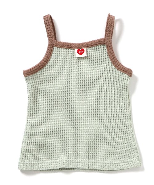 BREEZE（ブリーズ）の「【セットアップ可/ジュニア対応】ワッフルキャミ（キャミソール・キッズ・ミント/グレー/サーモンピンク・80/90/100/110/120/130/140）」の12枚目の写真