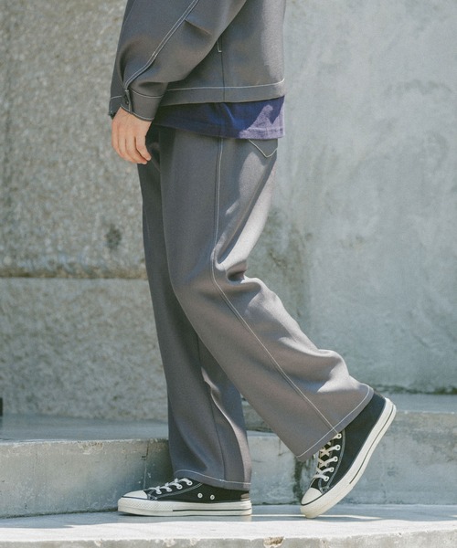 RAGEBLUE(レイジブルー)の「配色ステッチ/ワイドワークパンツ【セットアップ対応】(スラックス・メンズ・ブラウン/グレー/ブラック・SMALL/MEDIUM/LARGE)」の21枚目の写真