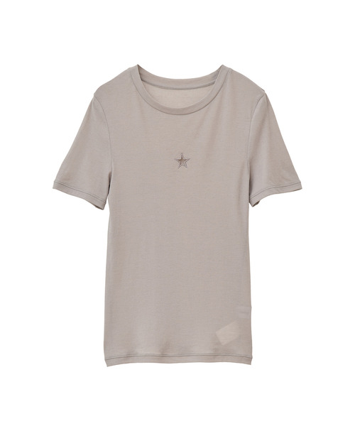 CONVERSE TOKYO(コンバーストウキョウ)の「STAR★ CUTTING SHEER TOP(Tシャツ/カットソー・レディース・オフホワイト/ブラック/ベージュ・FREE)」の19枚目の写真
