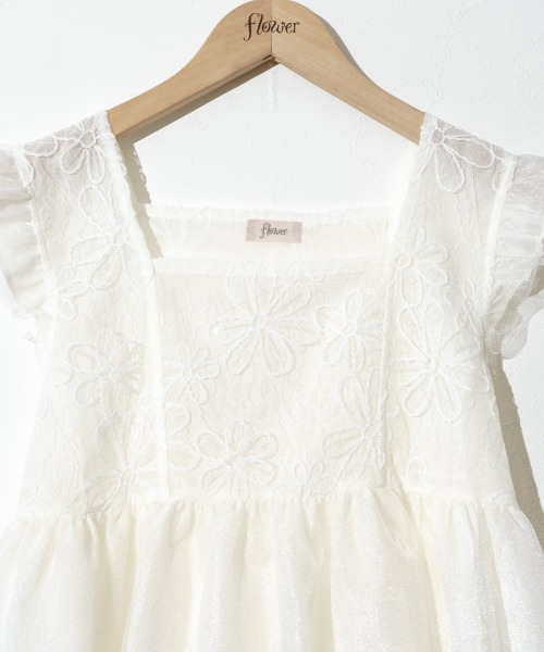 スパングルフラワートップ（シャツ/ブラウス）｜flower